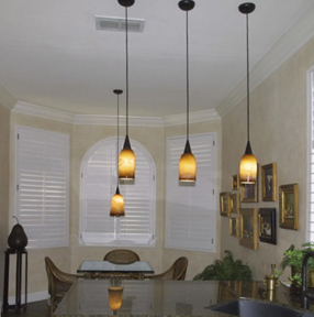 Pendants Installed Nicholson Blown GLass